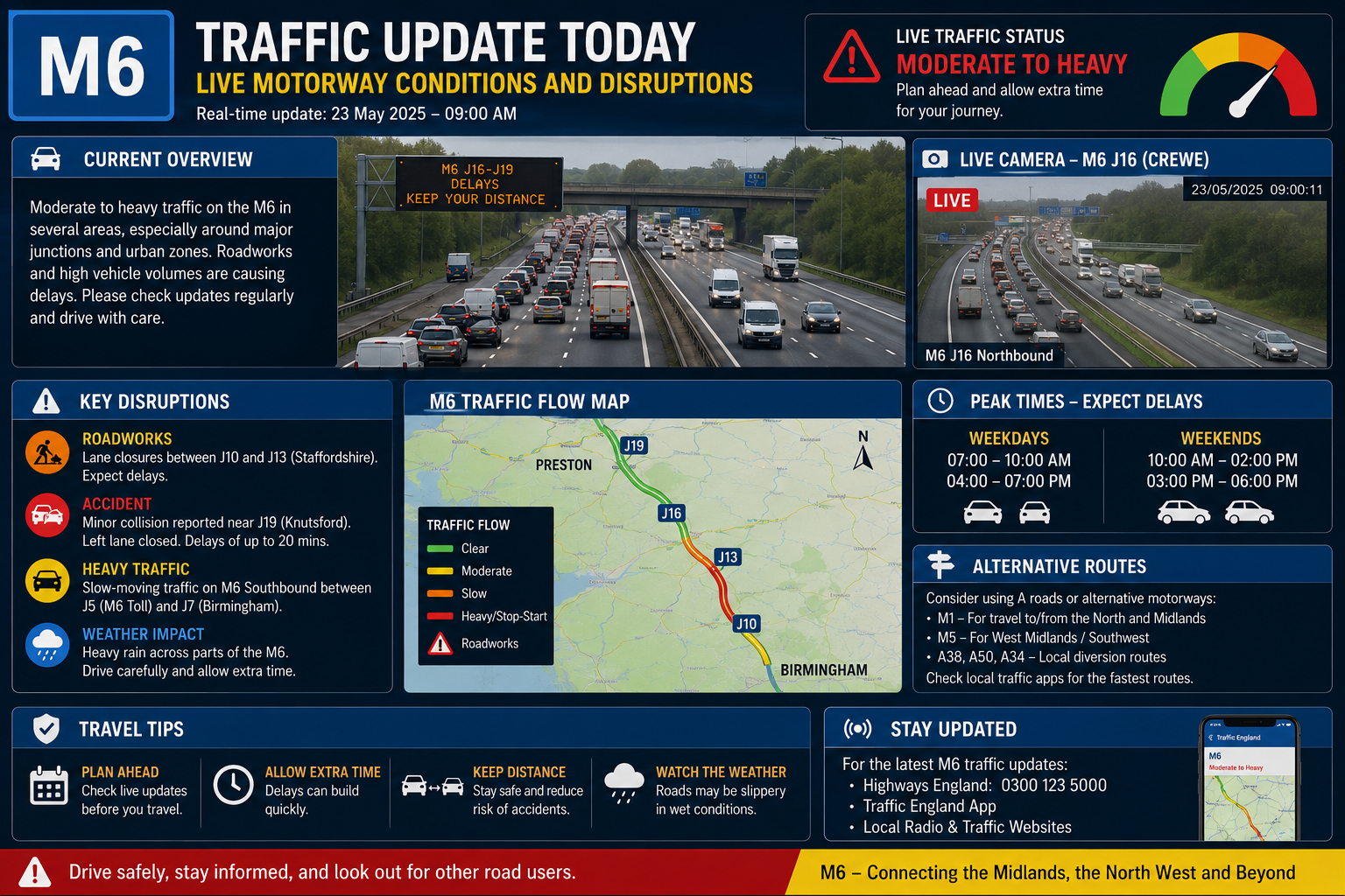 m6 traffic