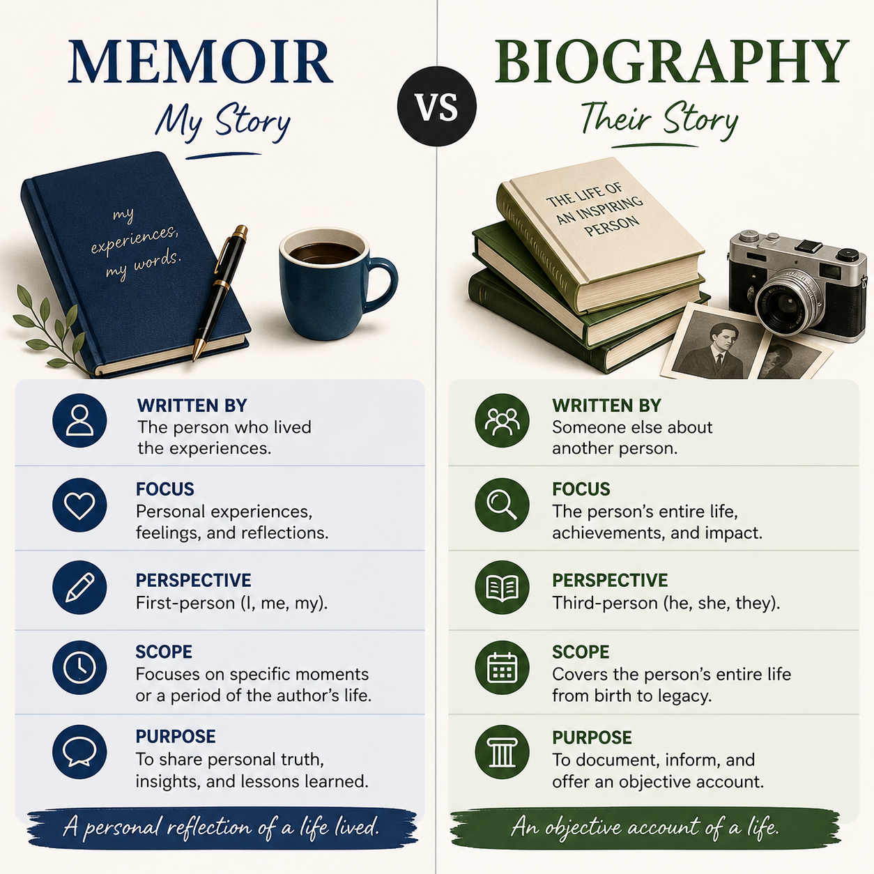 memoir vs biography​